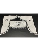 Шторки еко-шкіра "MAN" Білі PREMIUM