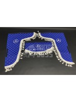 Шторки еко-шкіра Mercedes Сині PREMIUM
