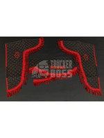 Шторки эко-кожа "SCANIA" Черные PREMIUM