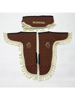 Шторки эко-кожа "SCANIA" Коричневые PREMIUM
