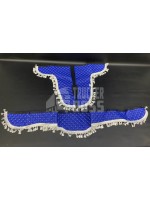 Шторки эко-кожа Синие PREMIUM