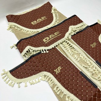 Комплект штор еко-шкіра "DAF" Коричневий PREMIUM