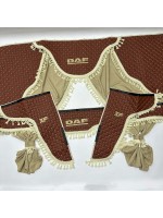 Комплект штор эко-кожа "DAF" Коричневый PREMIUM