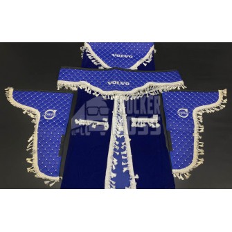 Комплект штор еко-шкіра "VOLVO" Синій PREMIUM