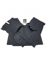 Килимок 3Д Еко-шкіра VOLVO FH Euro 6 з 2012 Чорний-синя строчка
