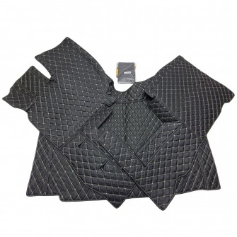 Килимок 3Д Еко-шкіра VOLVO FH Euro 6 з 2012 Чорний-бежева строчка