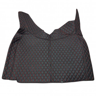 Килимок 3Д Еко-шкіра VOLVO FH Euro 6 з 2012 Чорний-червона строчка
